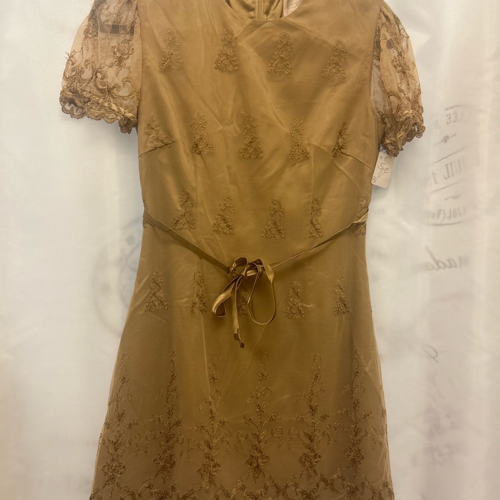 Tocca Tan Lace Mini Dress